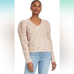 Orange/pink V-neck sweater